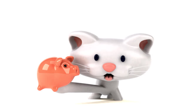 Lustige-Katze-laufen-3D-Animation