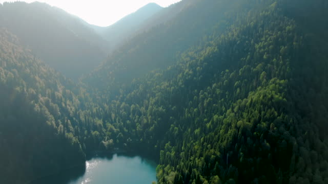 Lago-de-montaña-con-agua-turquesa-y-árbol-verde