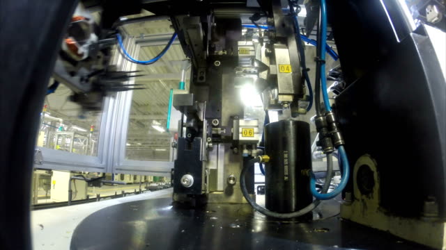 Closeup-Automatische-Robotermontagemaschine
