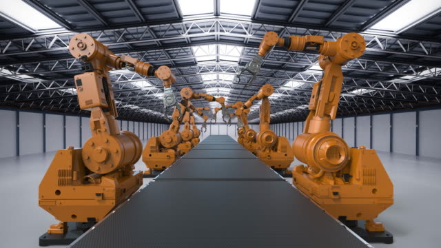 Roboterarm-in-der-Fabrik