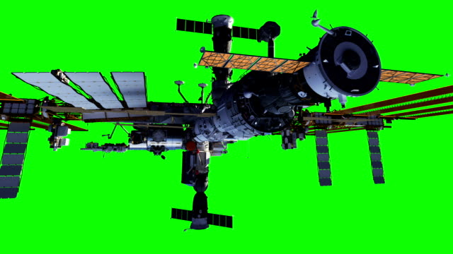 International-Space-Station-On-Green-Screen
