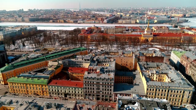Aerial-panorama-in-the-center-of-the-Saint-Petersburg-city