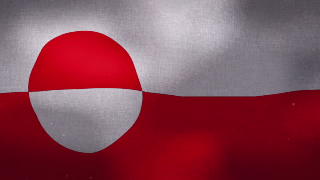Grönland-Nationalflagge---winken