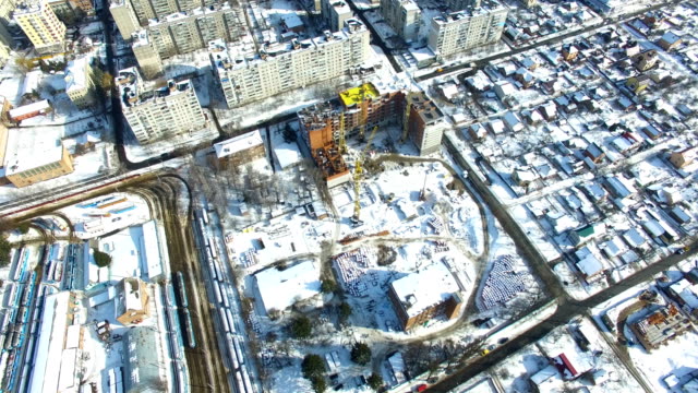 Buildings-construction-in-winter