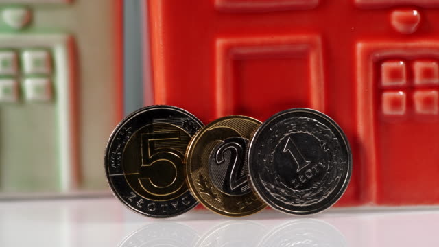 Las-monedas-de-Zloty-Polaco-y-los-modelos-de-dos-casas