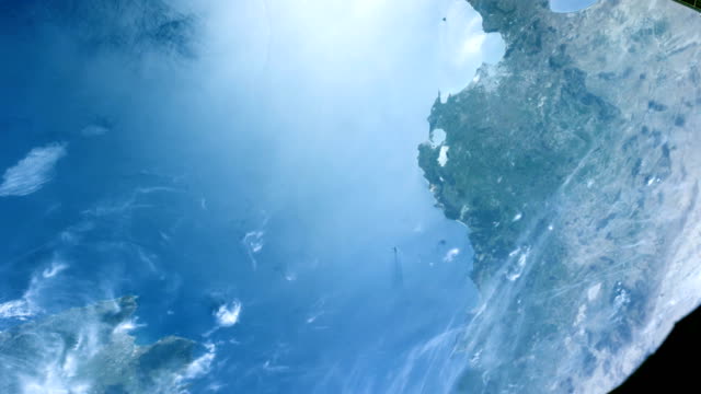 Erde-aus-dem-All-gesehen.-Tunesien-und-das-Mittelmeer.-Nasa-Public-Domain-Imagery