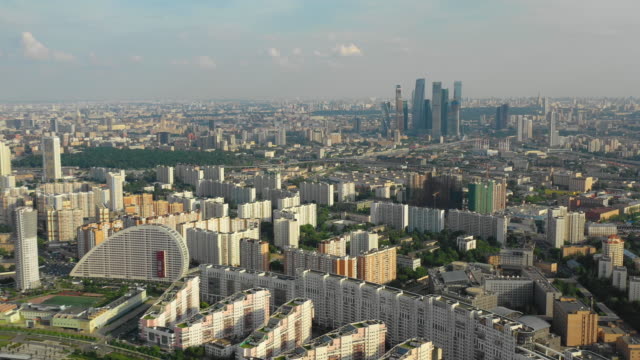 Aerial-view-of-the-Horoshevsky-district-and-modern-buildings