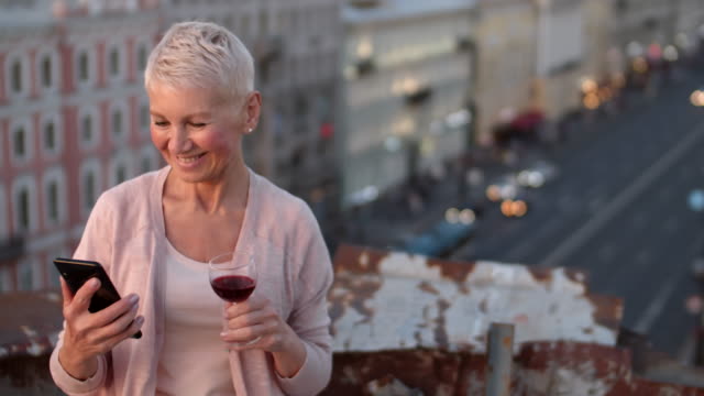 Woman-Having-Pleasant-Time-on-Roof