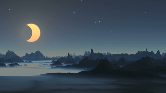 Lunar-eclipse-over-the-mountains