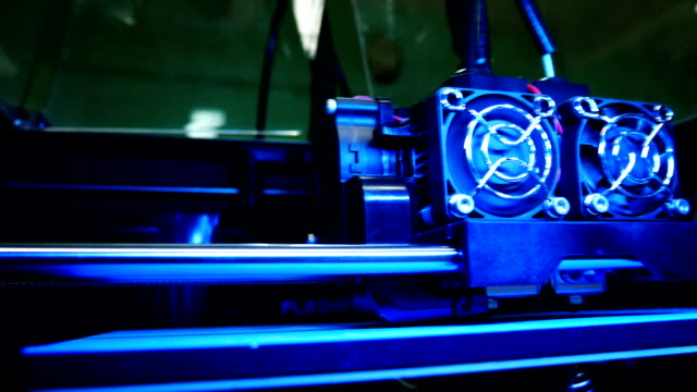 3D-printer-for-printer-model.-Working-in-the-lab,-3D-printing-technology,Quality--UHD-video-footage