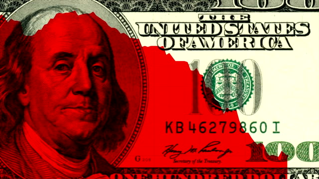 Dólares-como-fondo-en-América-Economía-caída-100-viejo.-nuevo-movimiento-de-la-calidad-única-de-animación