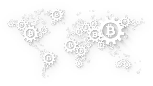 abstrakte-Weltkarte-mit-Bitcoin-global-System-Konzept