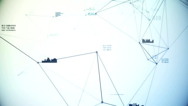 Futuristische-abstrakte-blaue-Kryptowährung-Netzwerkverbindung-nahtlose-Animation