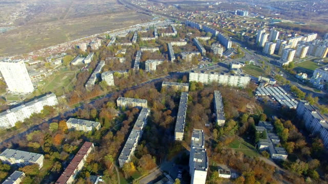 Aerial-panoramic-view-of-residential-area-Saltivka-in-Kharkiv
