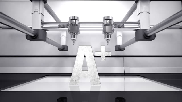 3D-printer,-make-typo-'A-plus'-3D-scanner-animation.