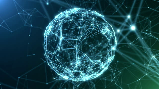 Plexus-abstrakte-Netzwerk-Titel-Technik-Wissenschaft-Hintergrund-Schleife