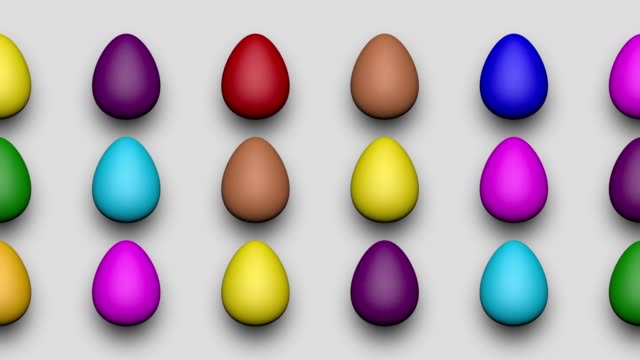 Colored-eggs-background,-seamless-looping