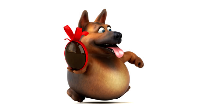 Spaß-deutsche-Schefer-Hund---3D-Animation
