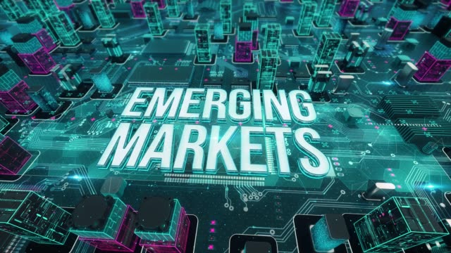 Emerging-Markets-mit-digitaler-Technologie-Konzept