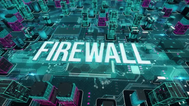 Firewall-with-digital-technology-concept