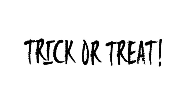 Animación-mano-caligrafía-escrita-Halloween-Trick-or-Treat