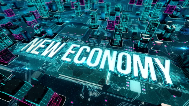 New-economy-with-digital-technology-concept