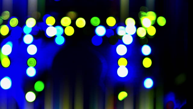 Bokeh-Out-of-Focus-Blur-Light-Shots,-Stage-Lights-Background,-Light-Streaks