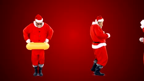 Santa-Claus-tanzen-und-Durchführung-verschiedener-Aktivitäten