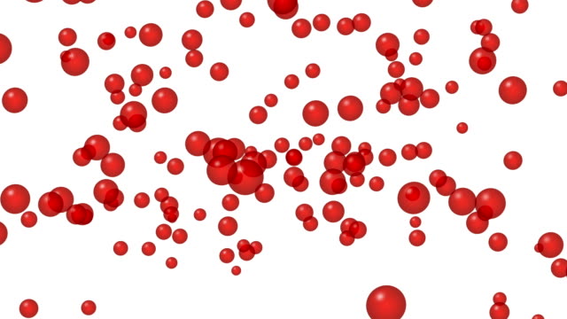 Red-translucent-bubbles-explosion.-Alpha-channel,-4K