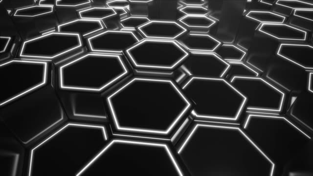 Hexagonal-Grid.-Abstract-Technology-Animation.