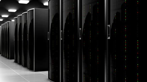 Server-room-in-cloud-datacenter,-seamless-loop