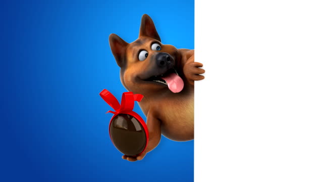 Spaß-beim-Deutschen-Schäferhund---3D-Animation