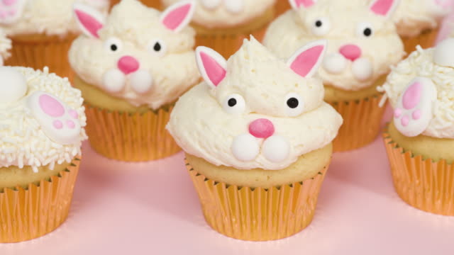 easter-bunny-cupcakes-on-pink-background.
