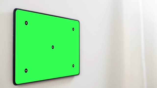 chroma-pantalla-verde-clave-en-la-tableta-PC-en-casa-inteligente