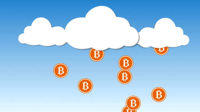 Bitcoin-Mining-Cloud,-abstrakten-Hintergrund