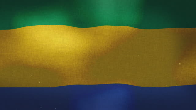 Gabon-National-Flag---Waving