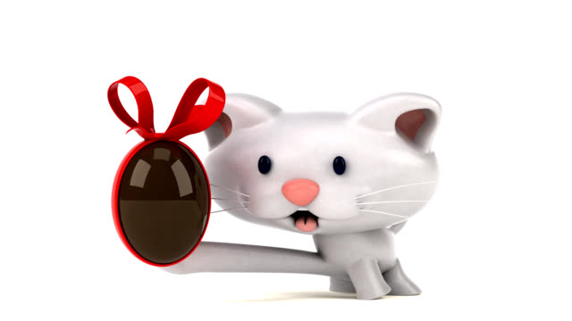Lustige-Katze-laufen-3D-Animation
