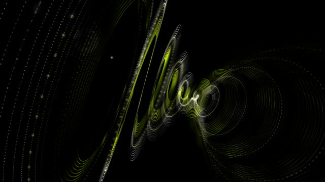 Futuristic-eco-animation-with-particle-stripe-object-and-light-in-slow-motion,-loop-HD