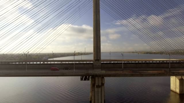 The-bridge-across-the-Dnieper-River.-Span-over-the-city-with-a-bird's-eye.-South-Bridge.-Kiev.-Ukraine.