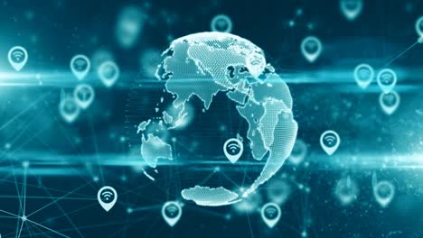 Servicios-de-localización-y-GPS-IoT-nublan-informáticos-datos-red-global-de-intercambio
