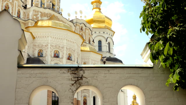Orthodox-Christian-monastery.-Golden-domes.