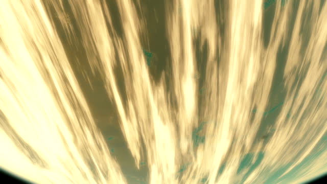 Animation-showing-the-entrance-into-the-atmosphere-of-an-exoplanet-with-Earth-like-features