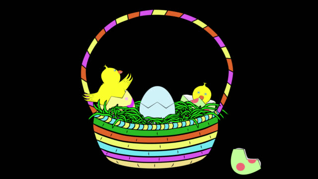 Pollitos-de-Pascua-cesta-animado-transparente