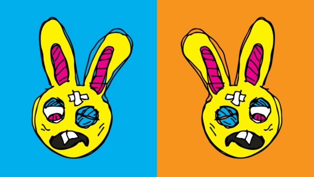 Kinder-Zeichnung-nahtlose-Hintergrund-mit-Thema-der-Kaninchen