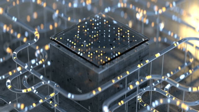 Futuristic-computer-code-processing-seamless-loop-3D-render-animation