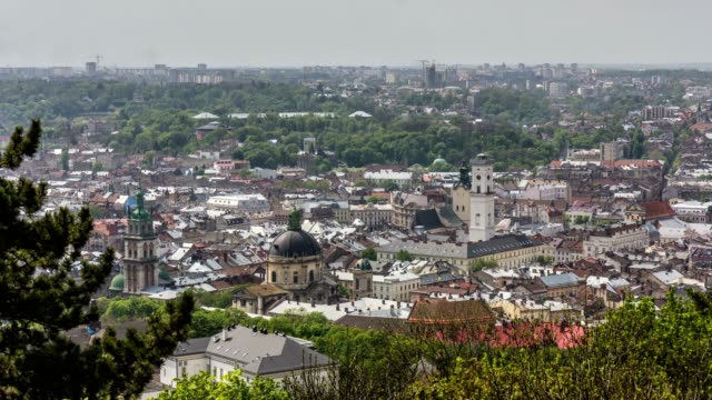 Parte-central-de-la-ciudad-de-Lviv,-Ucrania.
