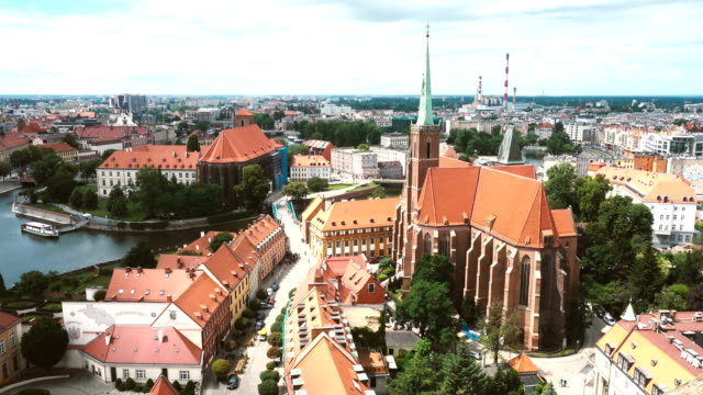 aerial-view-of-famous-polish-city-Wroclaw
