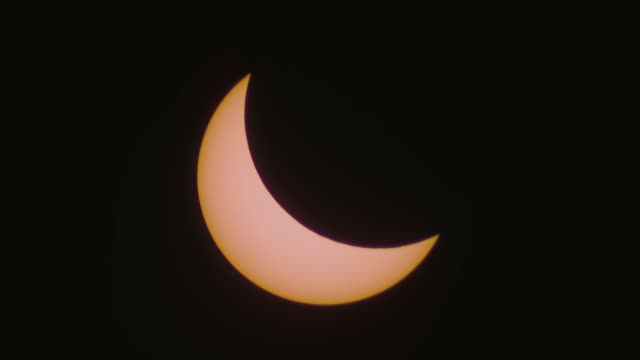 Partial-Solar-Eclipse-Astronomy-Timelapse-Closeup-Of-The-Sun