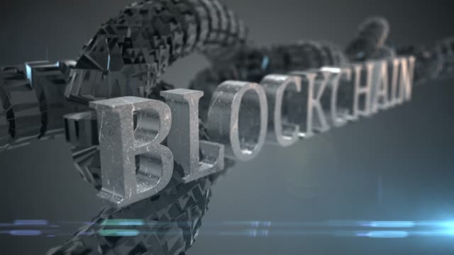 Blockchain-Krypto-Währung-digitale-Verschlüsselung-Netzwerk-Titel-animation
