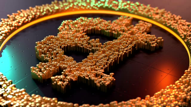 Bitcoin-Box-Geometrie-Hintergrund